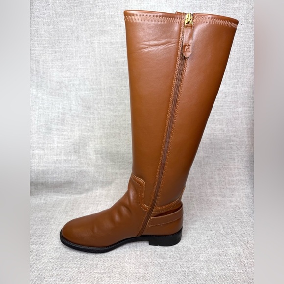 NWOB Franco Sarto Stretch Merina brown knee riding high boots size 7M preppy - Picture 2 of 14